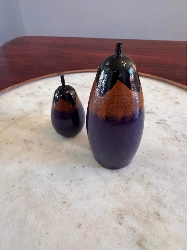 Japanese Miniature Wooden Kokeshi - Egg Plant - photo 5