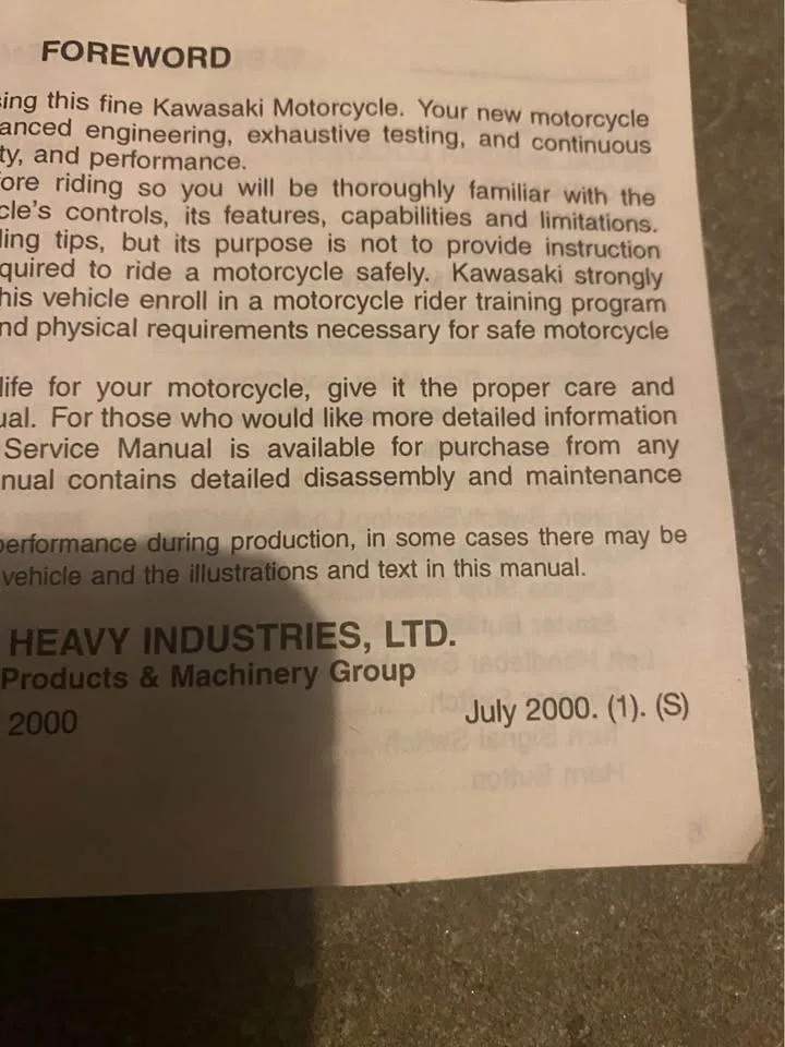 Original Kawasaki zx6r manual image indicator(3)