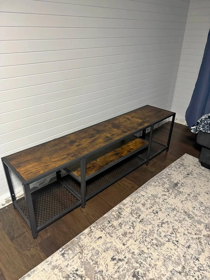 TV stand rustic look