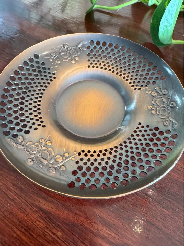 Vintage Japanese Copper Tea Saucer - photo 3