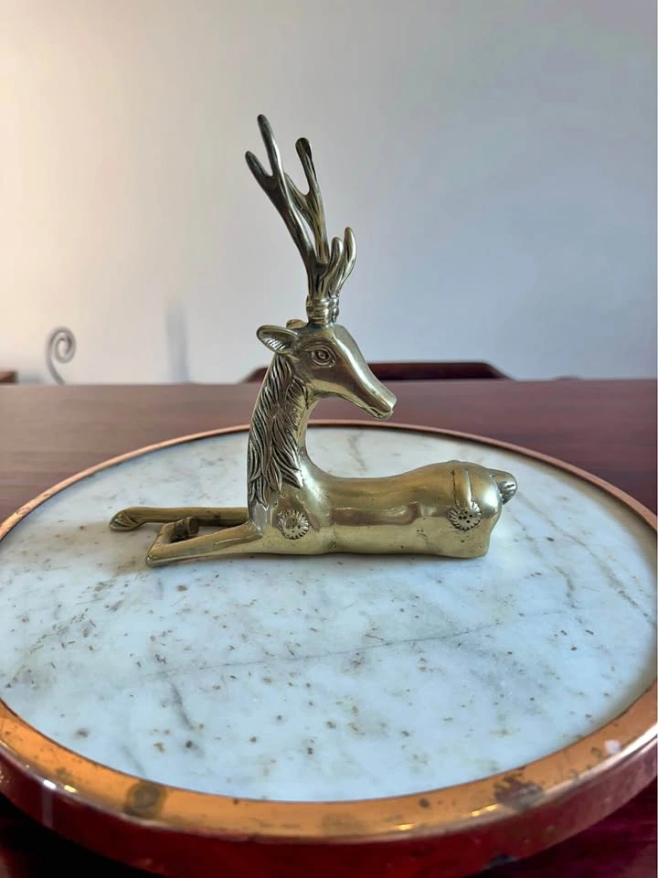 Vintage Brass Deer Figurine