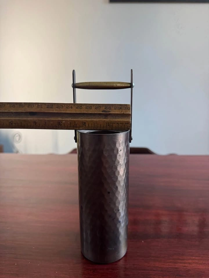 Pure Copper Blackened Finish Single-Flower Vase (Bucket Style) - photo 3