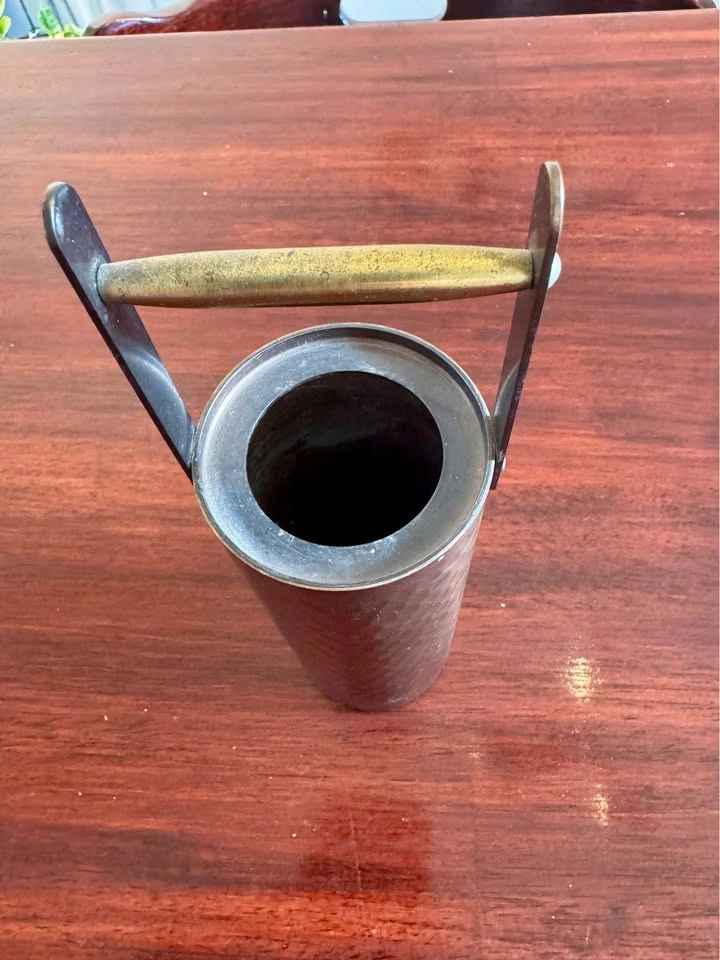 Pure Copper Blackened Finish Single-Flower Vase (Bucket Style) - photo 4