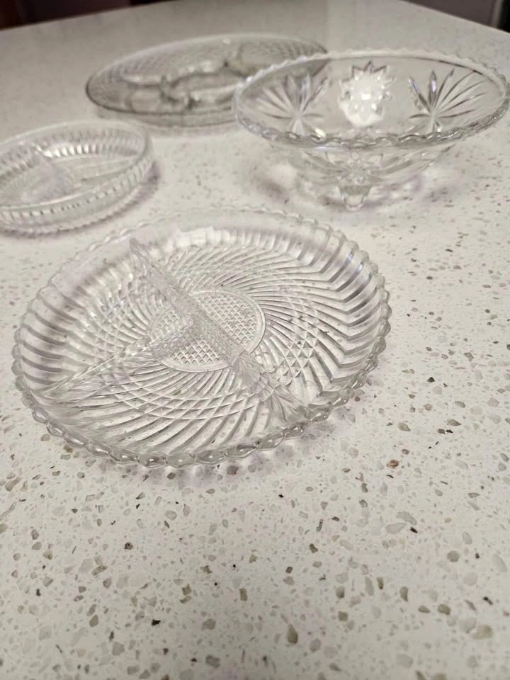 Vintage glass serveware