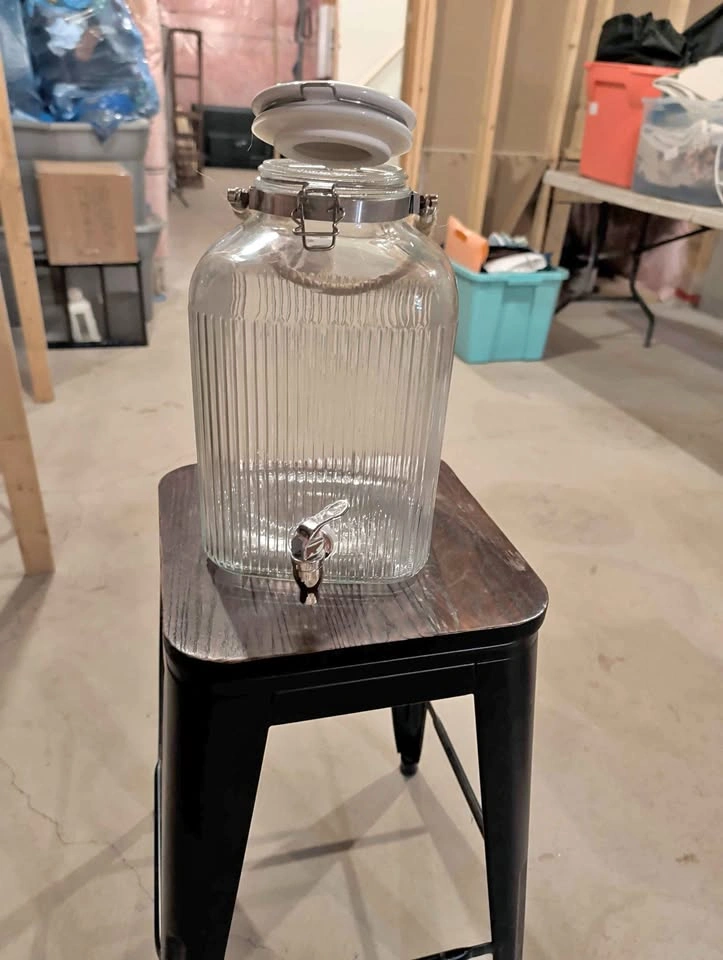 Glass Beverage Dispenser with Ceramic Lid 2 gallon