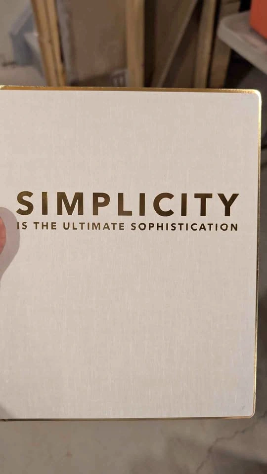 Simplicity Is The Ultimate Sophistication Notebook