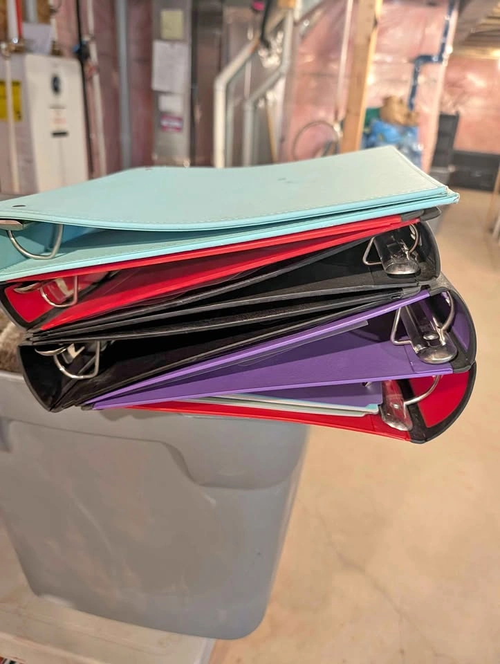 Assorted 3-Ring Binders - Set of 5