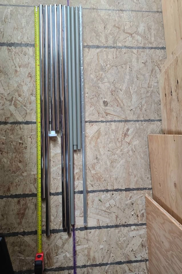 Assorted 10-Piece Closet Rod Lot with Hardware - photo 2