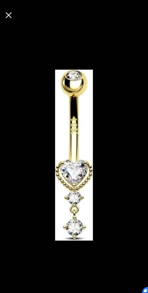 COCHARM 10k Gold Belly Button Rings Yellow - photo 2
