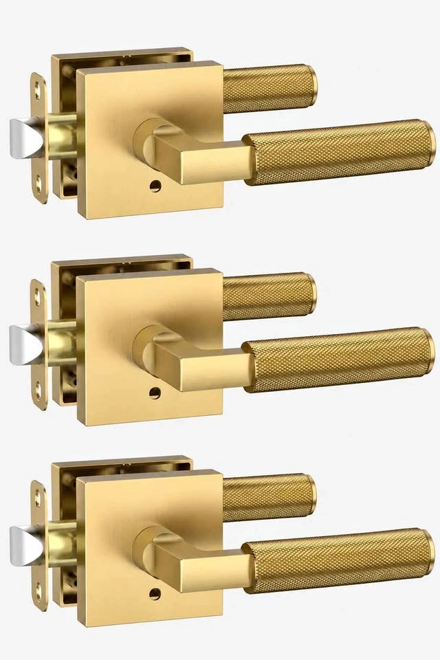 Amerdeco 3 Privacy Door Levers – Champagne Bronze