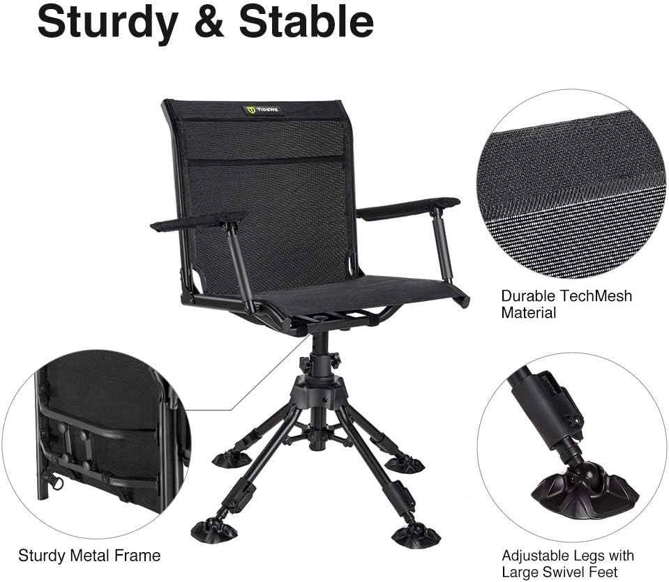 TideWe 360-Degree Silent Swivel Hunting Chair (with Seat Cover) - photo 2