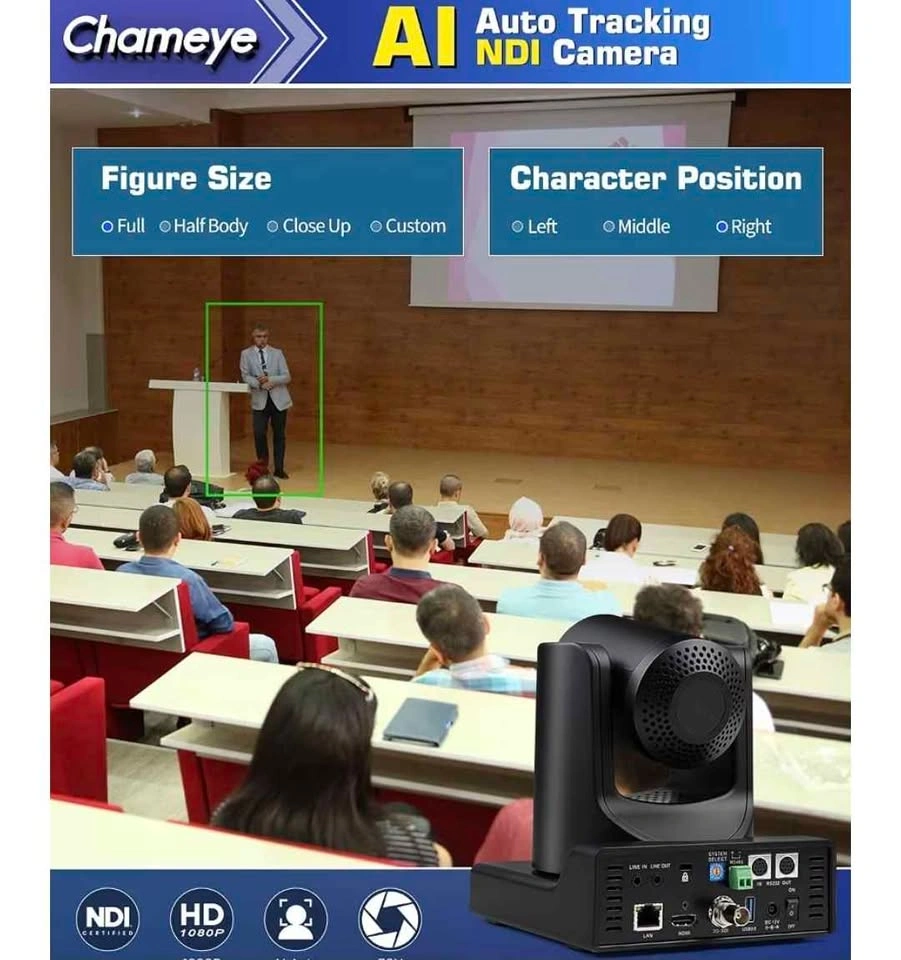 New - FoMaKo FMK20UH NDI + KC608 AI PTZ Camera Gray - photo 2