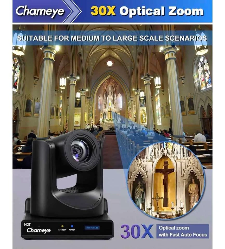 New - FoMaKo FMK20UH NDI + KC608 AI PTZ Camera Gray - photo 3