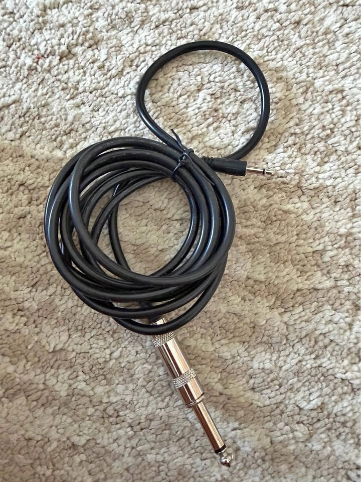 1/4" Mono Instrument Plug to 3.5mm (1/8") Audio Cable