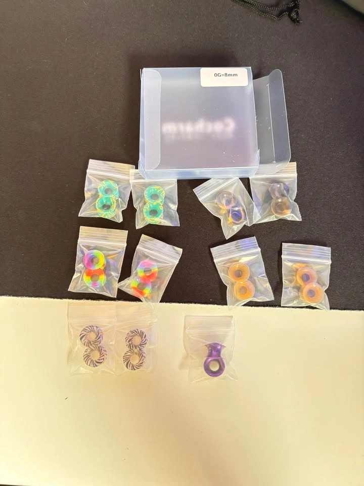 Silicone ear tunnels (0G =8mm) - photo 2
