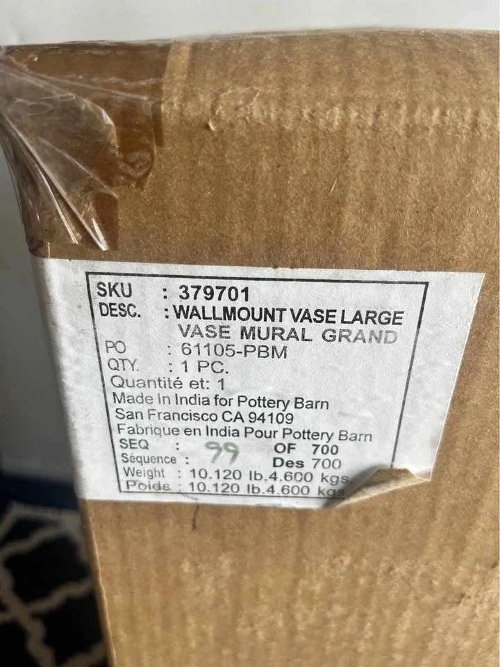 2 Pottery Barn Large Wallmount Vases - photo 2