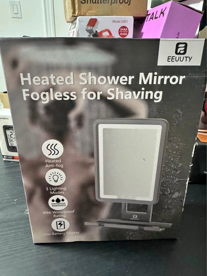 Eeuuty Heated Fogless Shower Mirror for Shaving (Gen 3)