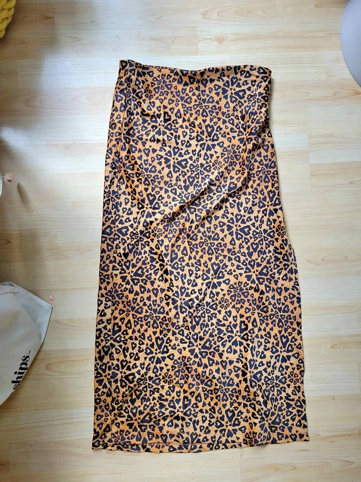 Urban Outfitters Leopard Print Midi Skirt