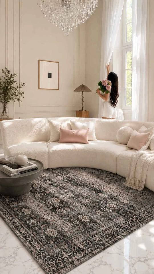 Soft Sealed Washable Rug - Vintage Distressed Rug 5x7 ft - photo 3