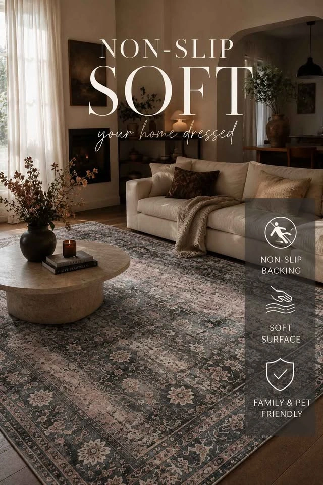 Soft Sealed Washable Rug - Vintage Distressed Rug 5x7 ft - photo 4
