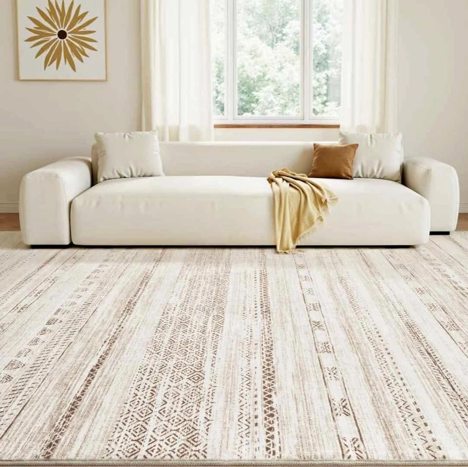 Washable Nordic beige brown rug 🤎 🆕 SEALED