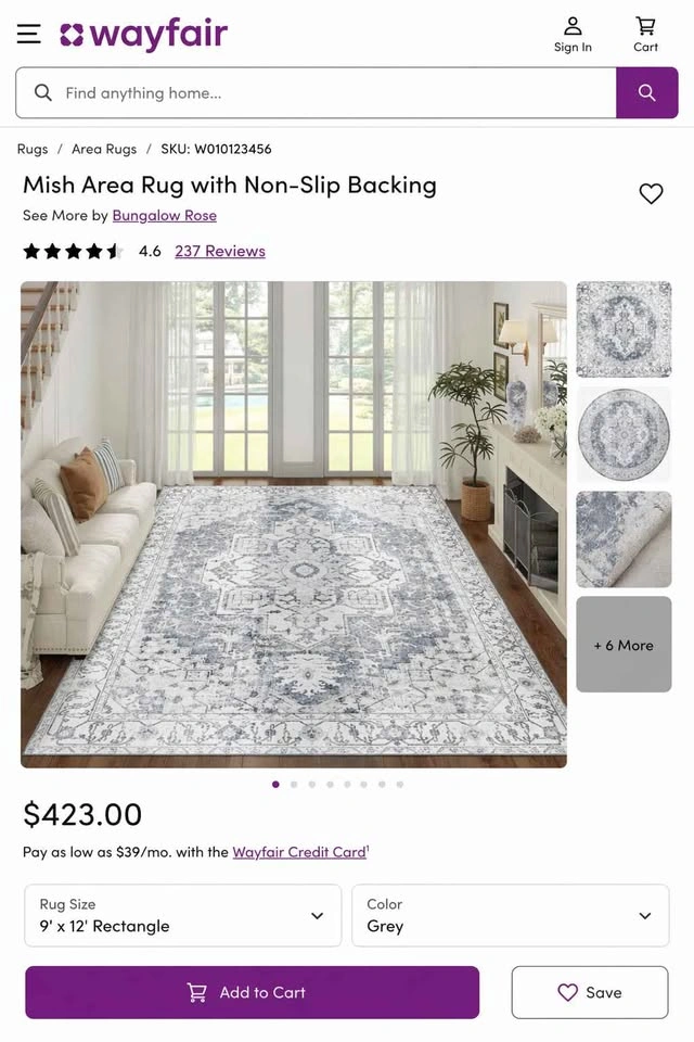 9x12 Malibu SKYE Chenille Washable Area Rug - New - photo 5
