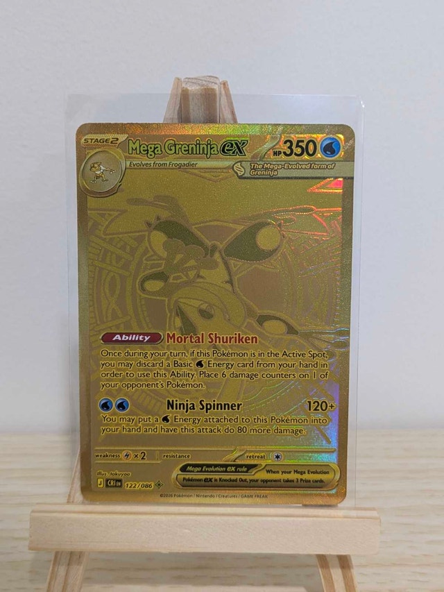 Pokemon Mega Greninja EX 122 Gold Card