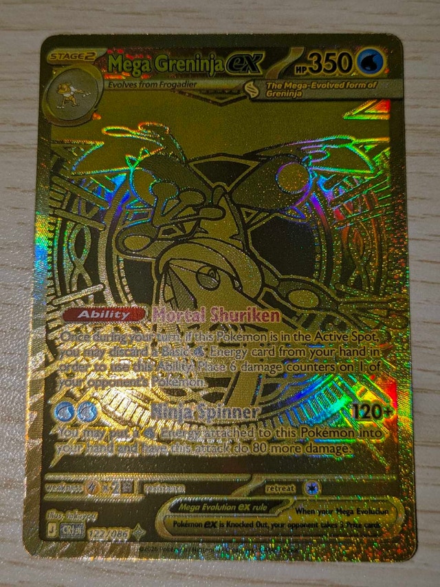 Pokemon Mega Greninja EX 122 Gold Card - photo 4