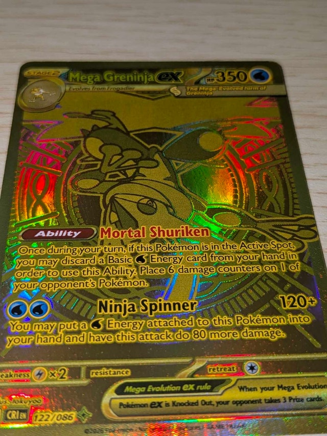 Pokemon Mega Greninja EX 122 Gold Card - photo 5