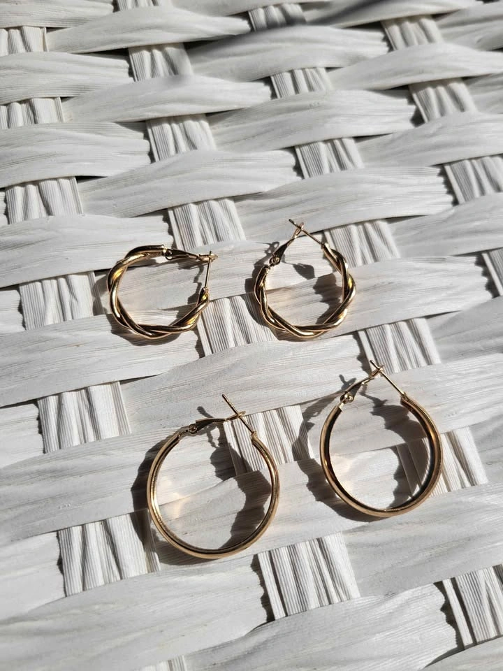Gold-Toned Hoop Earring Set