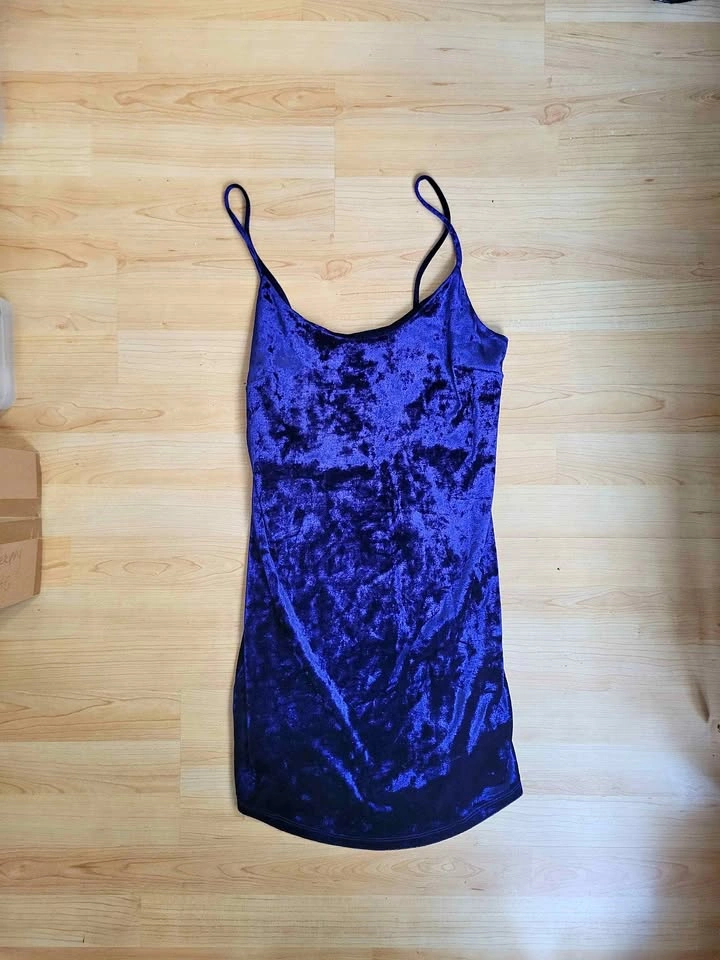 Forever 21 Blue Velvet Mini Dress
