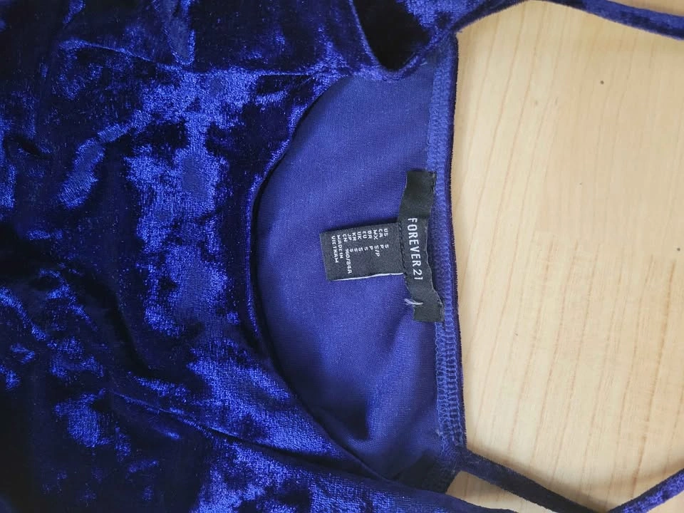 Forever 21 Blue Velvet Mini Dress - photo 3