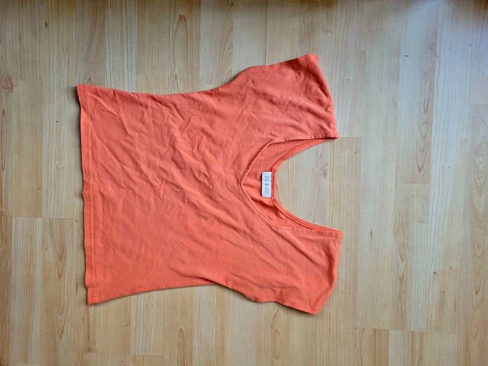 SC & CO Orange V-Neck T-Shirt