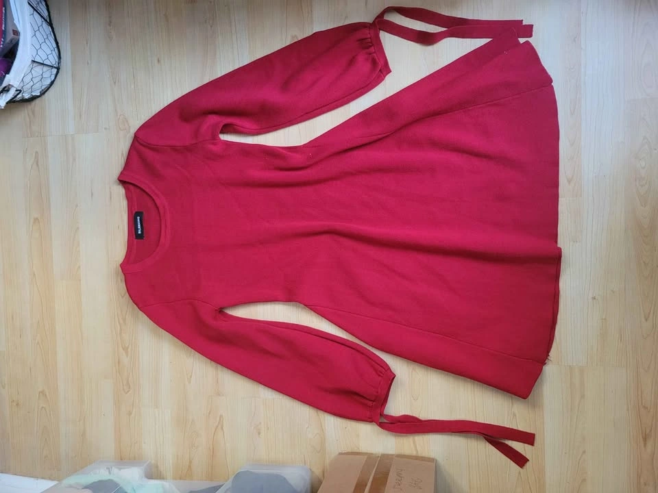 Bilanxing Red Long-Sleeve Knit Dress - photo 3
