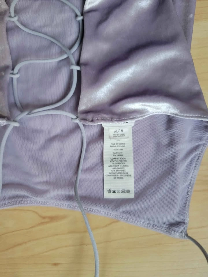 Garage Velvet Lace-Up Crop Top - photo 3