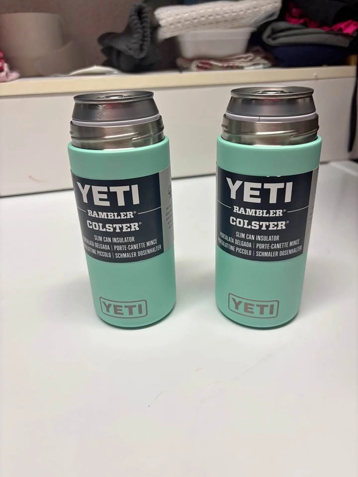 Set of 2 NEW YETI Rambler Colster Slim Can Insulators