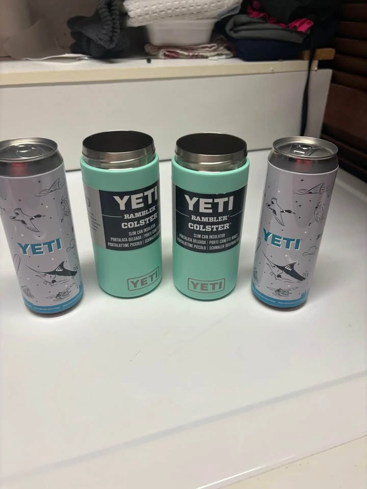 Set of 2 NEW YETI Rambler Colster Slim Can Insulators - photo 2