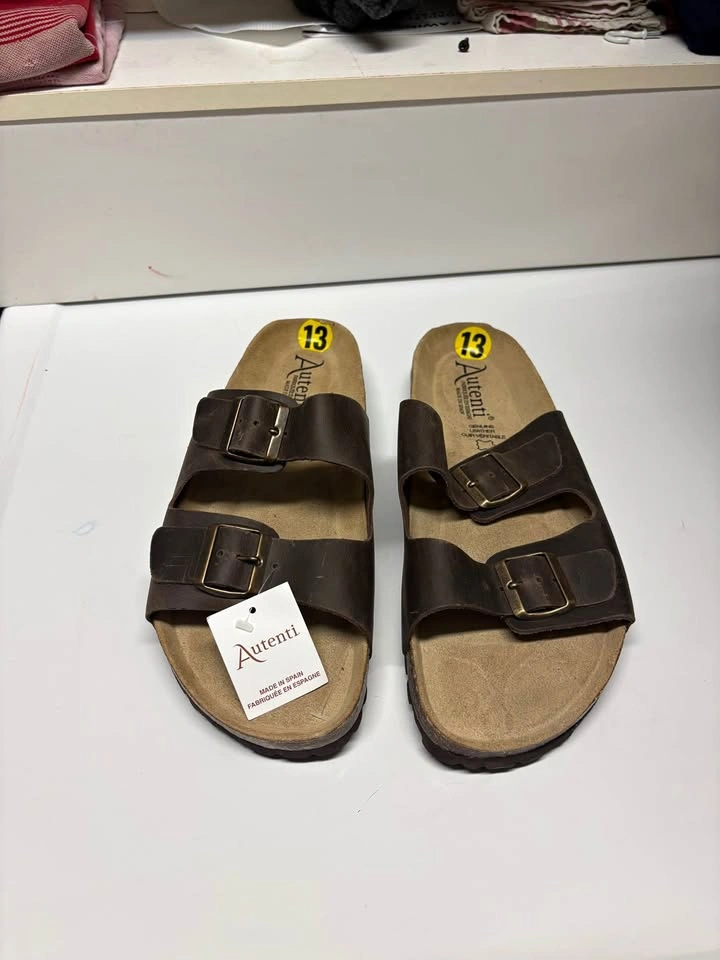 NWT Autenti Men’s Genuine Leather Sandals Size 12- Made in Spain