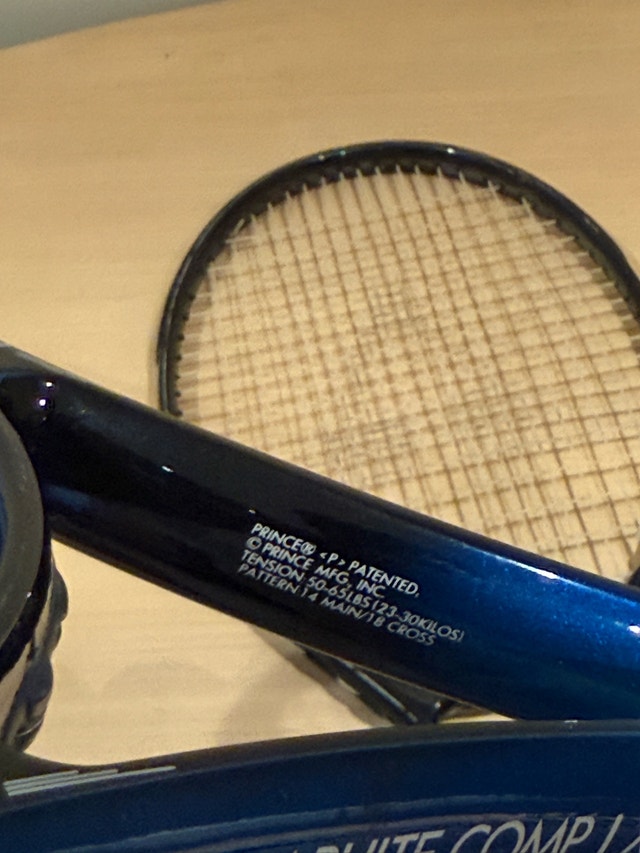 Prince Graphite Comp Tennis Racket Racquets - New Grips - photo 5