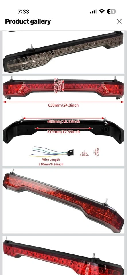 Universal LED Rear Tail Light Bar - photo 2