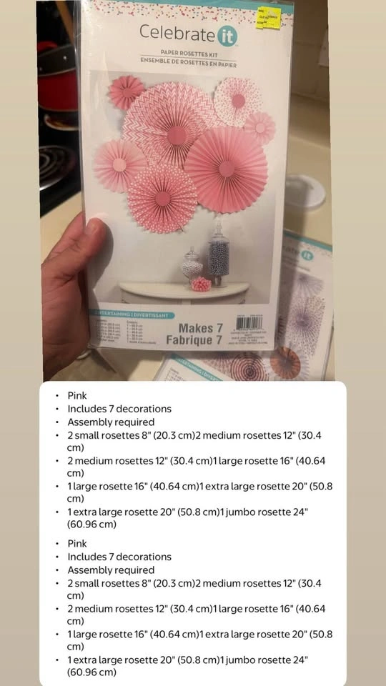 Party Decor Kit: Paper Fans, Flowers, and Garland - photo 4