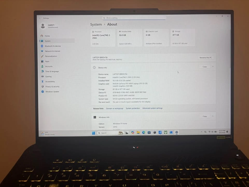 ASUS TUF F16 RTX 4050 - photo 4