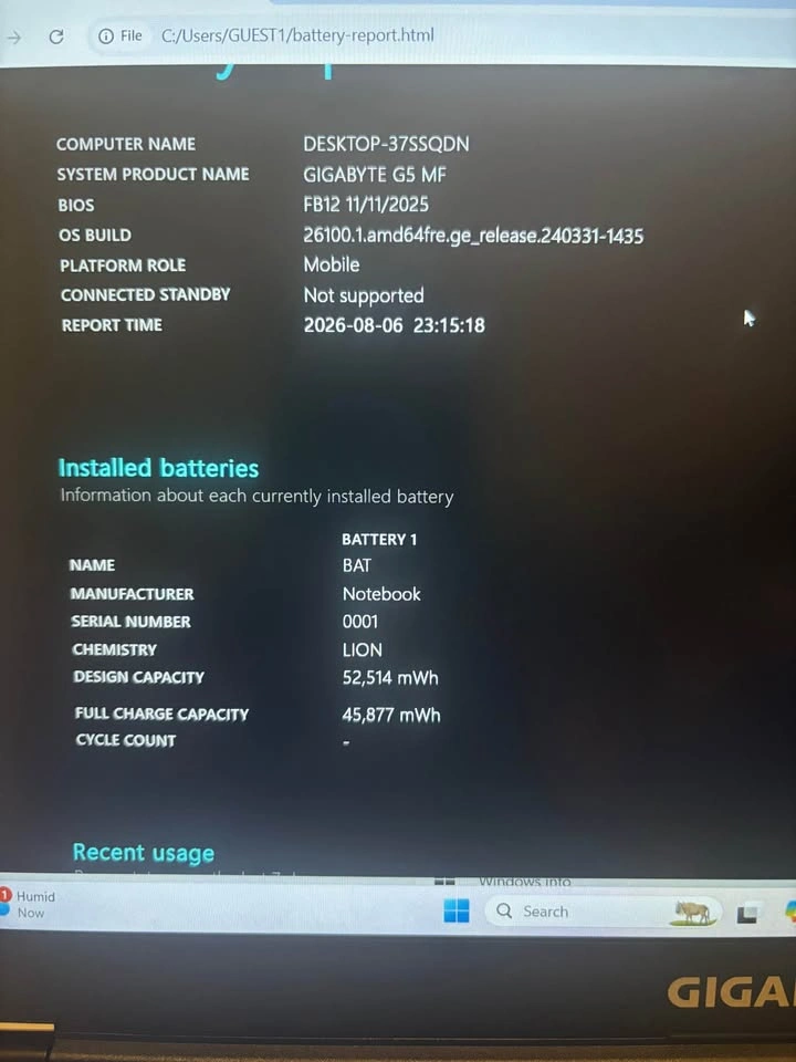GIGABYTE GAMING LAPTOP G5 RTX 4050 - photo 5