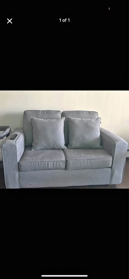 2 Seater Grey loveseat