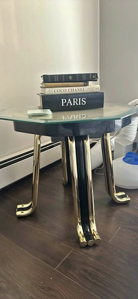 Side table -glass top
