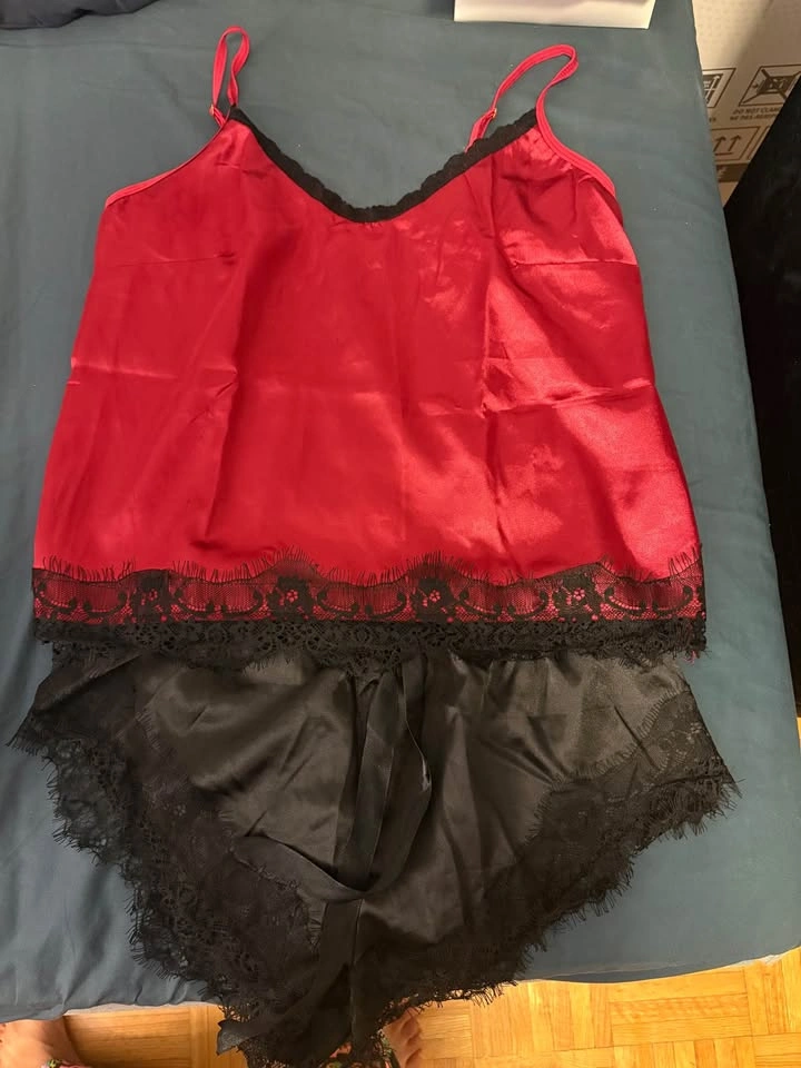 Lot of 3 Satin Pajama Cami and Short Sets - photo 2