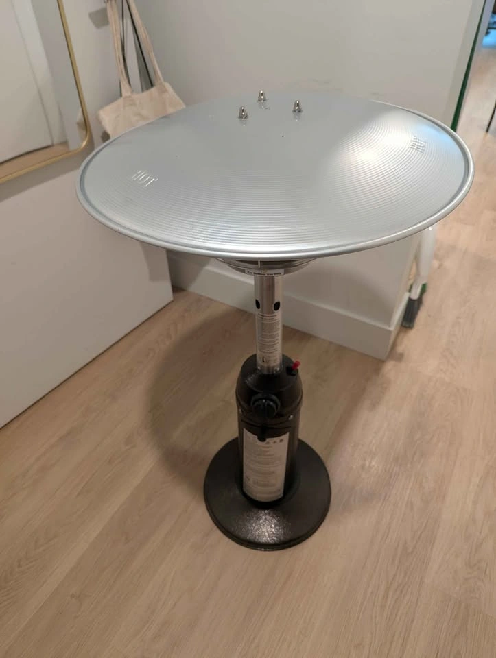 Tabletop patio heater with cover and propane cylinder - photo 2