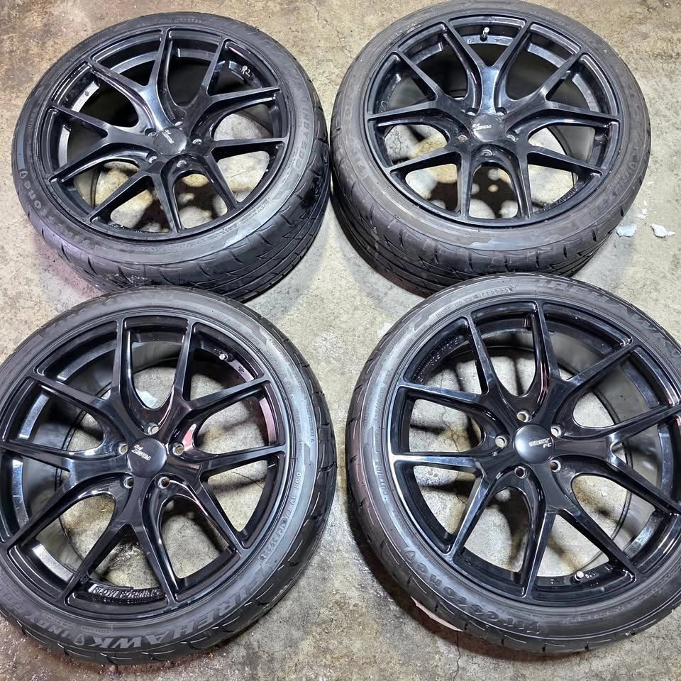225/40/18 Firestone Indy 500 Tires & Fast FC04 Rims 5x100