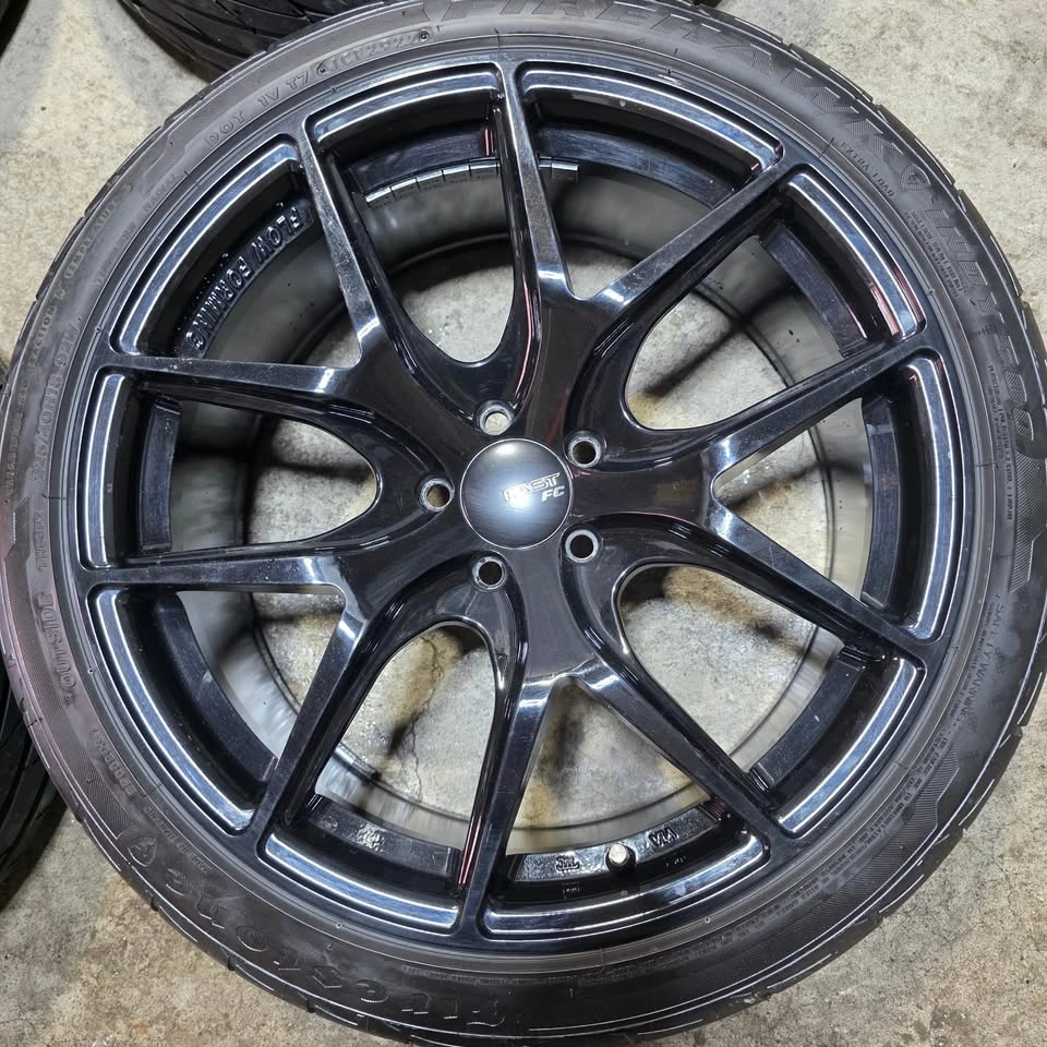 225/40/18 Firestone Indy 500 Tires & Fast FC04 Rims 5x100 - photo 2