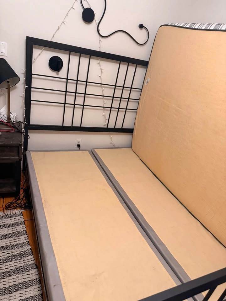 Queen Steel Bed Frame and Mattress - photo 3